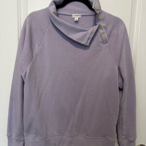 J. Crew Purple Cowl Neck Sweater Relaxed Fit